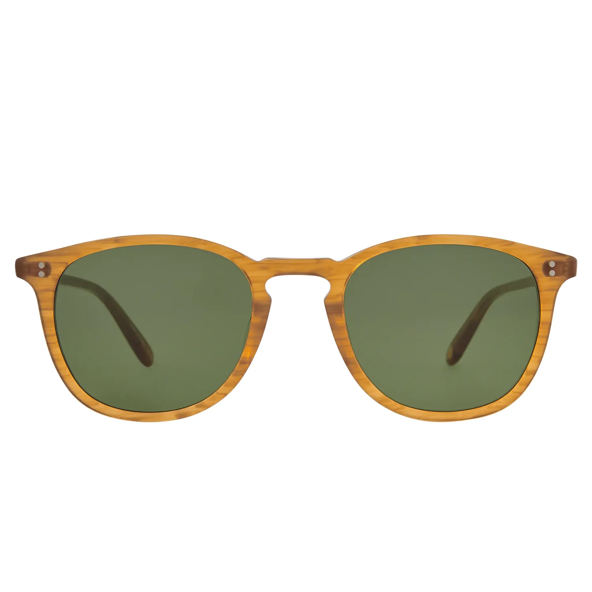 Front View of Garrett Leight Kinney Forever Classic Butterscotch Sunglasses 2002-47-BT/SFPGN PLR